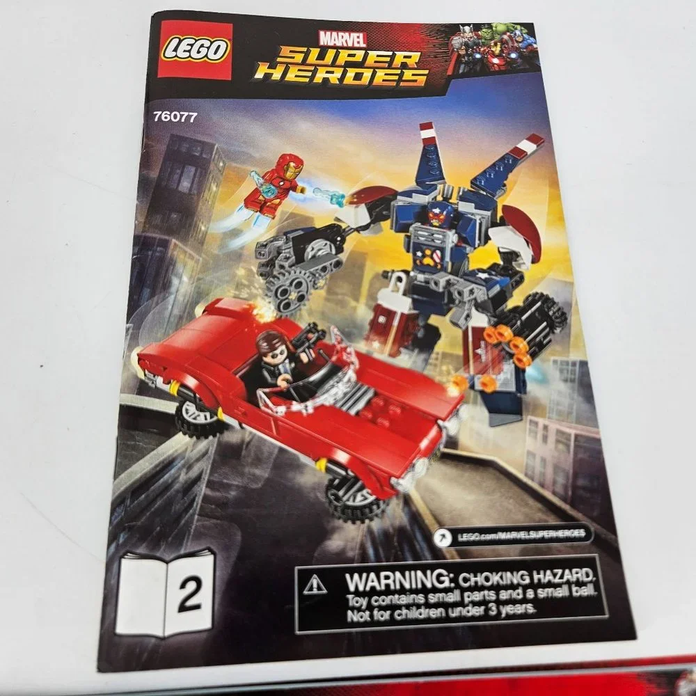 Lego Iron Man Avengers 76077 1 & 2 Manual Instruction Book ONLY No Brick Fig
